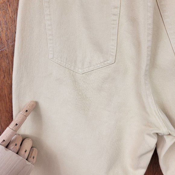 Vintage 90s/Y2K Ralph Lauren Light Tan Lace Trim Jeans - Picture 9 of 13